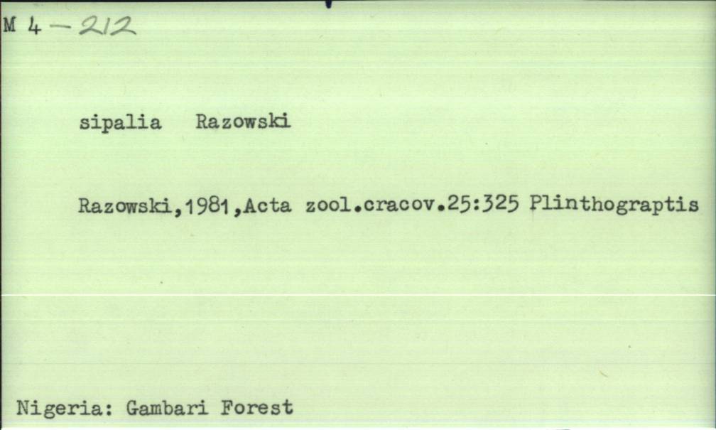 front of card